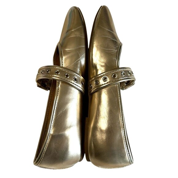 Steve Madden Burkett Gold Metallic Mary Jane Ballet Flats Womens SZ 8.5M - Picture 7 of 10